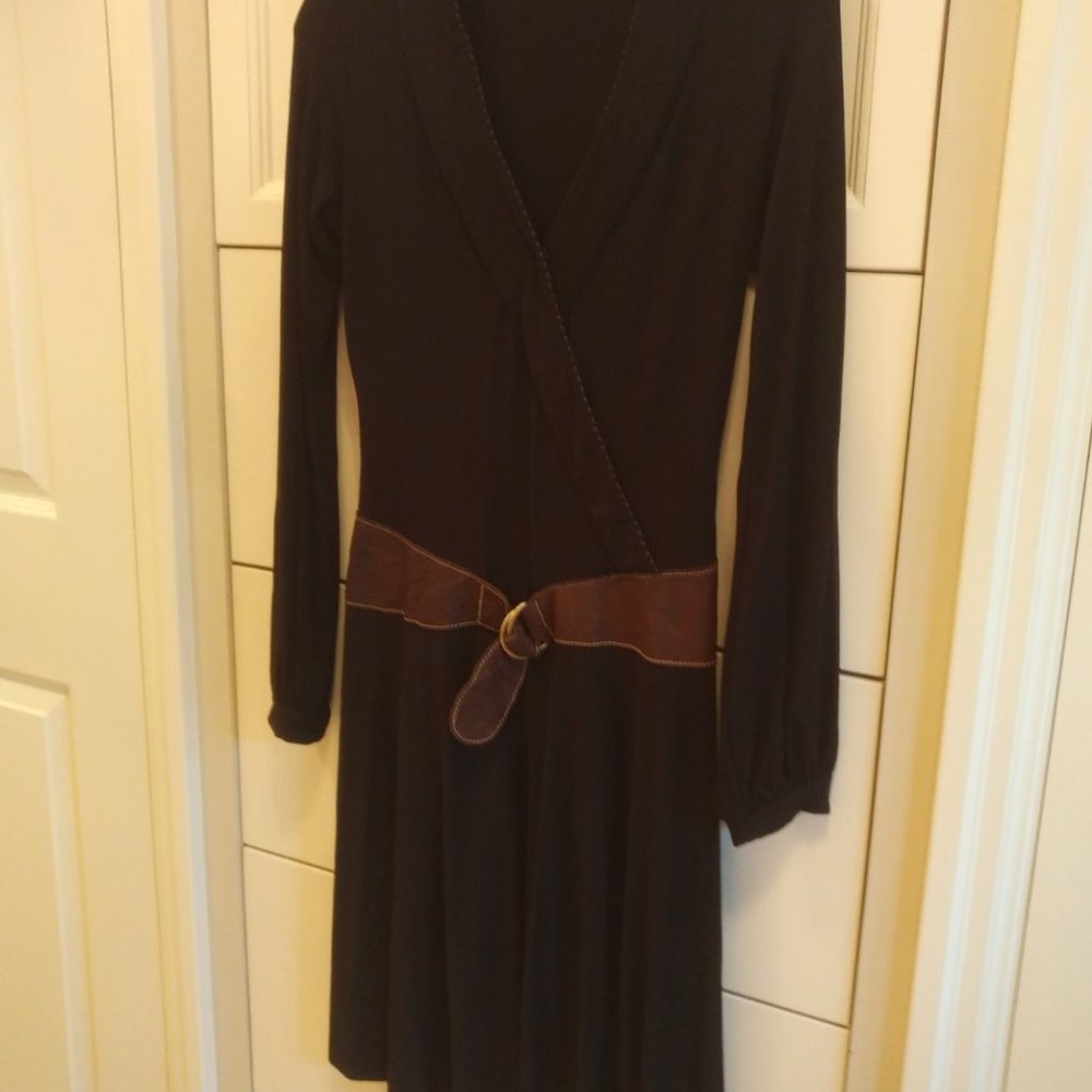 Balloon Sleeve Black Knit Dress